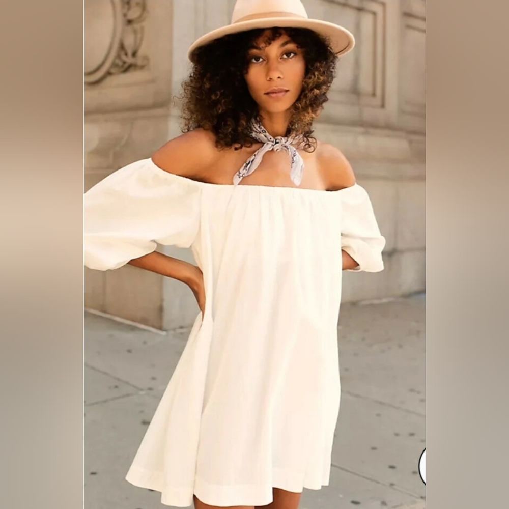 Free People Daydream Tunic White Mini Dress